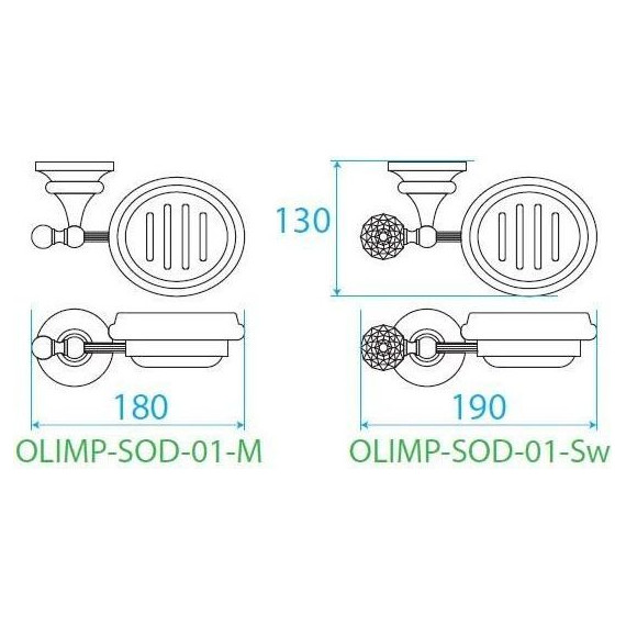 Мыльница Cezares Olimp OLIMP-SOD-01-M - фото 2