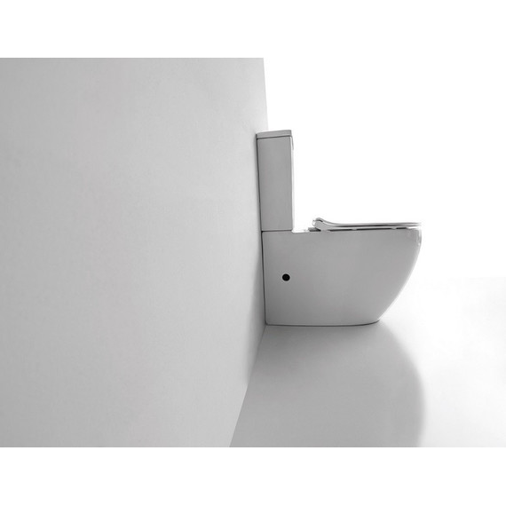 Унитаз-компакт CeramaLux NS-2176 с крышкой микролифт, Цвет производителя: белый - фото 3