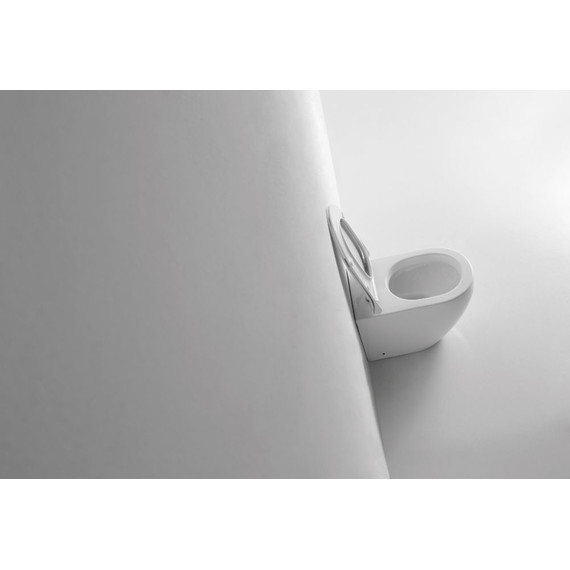 Унитаз приставной CeramaLux Rimless NS-3176 с крышкой микролифт - фото 5