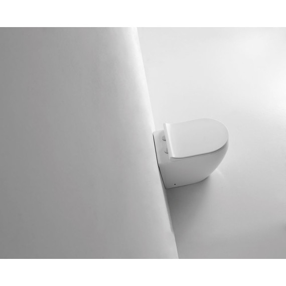 Унитаз приставной CeramaLux Rimless NS-3176 с крышкой микролифт - фото 6