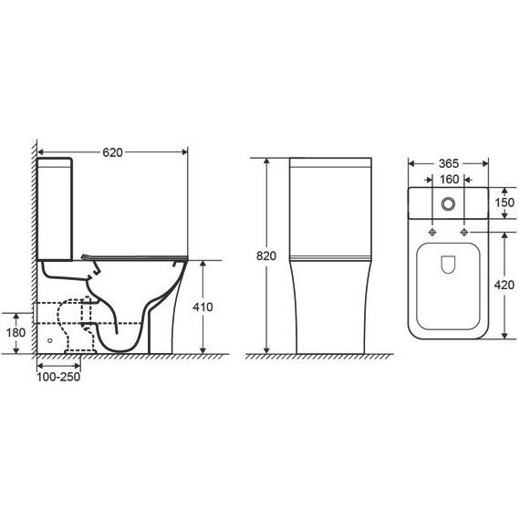 Унитаз-компакт CeramaLux Rimless 1218A с крышкой микролифт (арматура Geberit) - фото, картинка 2 Унитаз-компакт CeramaLux Rimless 1218A с крышкой микролифт (арматура Geberit) - фото 2