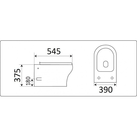 Унитаз подвесной CeramaLux Rimless CL-2100 с крышкой микролифт - фото 4