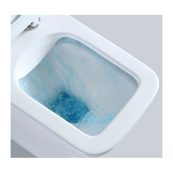 Унитаз-компакт CeramaLux Rimless NS-2170 с крышкой микролифт, Цвет производителя: белый - фото 12