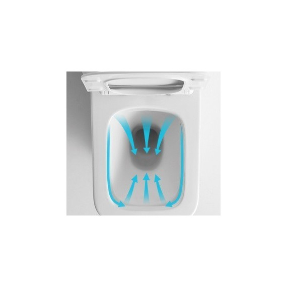 Унитаз-компакт CeramaLux Rimless NS-2170 с крышкой микролифт, Цвет производителя: белый - фото 13