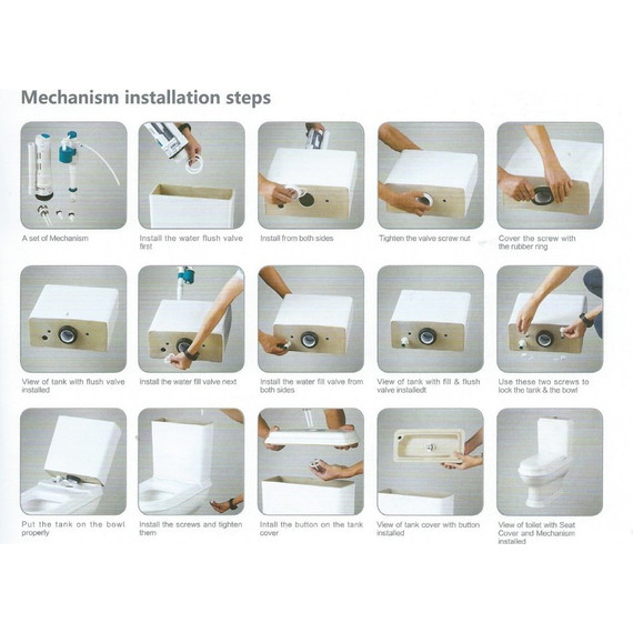 Унитаз-компакт CeramaLux Rimless NS-2170 с крышкой микролифт, Цвет производителя: белый - фото 14