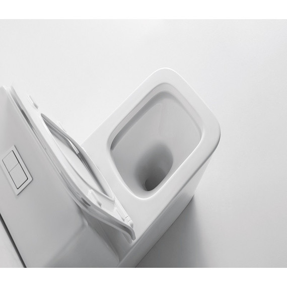 Унитаз-компакт CeramaLux Rimless NS-2170 с крышкой микролифт, Цвет производителя: белый - фото 5