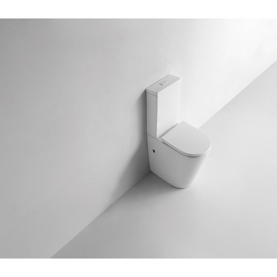 Унитаз-компакт CeramaLux Rimless NS-2178 с крышкой микролифт (арматура Geberit) - фото 2