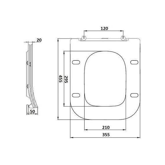 Унитаз приставной CeramaLux Rimless NS-3170 с крышкой микролифт - фото 13