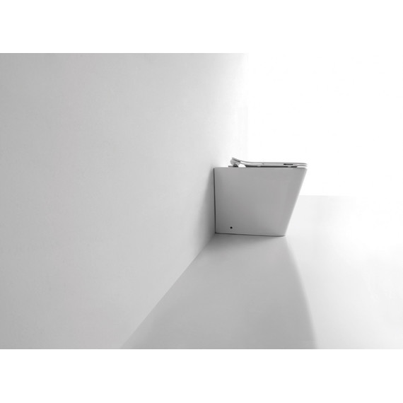 Унитаз приставной CeramaLux Rimless NS-3170 с крышкой микролифт - фото 4