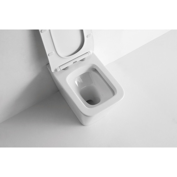 Унитаз приставной CeramaLux Rimless NS-3170 с крышкой микролифт - фото 8