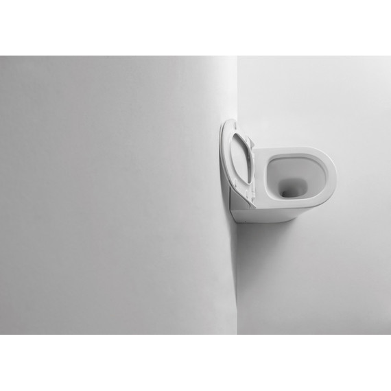 Унитаз приставной CeramaLux Rimless NS-3178 с крышкой микролифт - фото 11