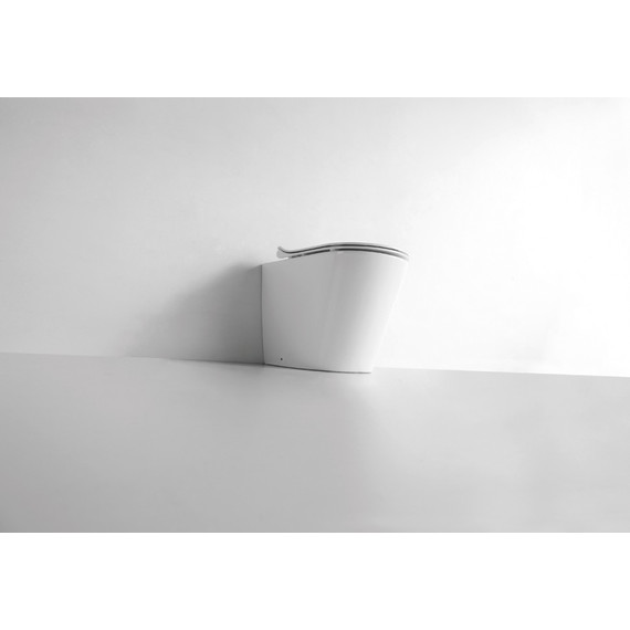 Унитаз приставной CeramaLux Rimless NS-3178 с крышкой микролифт - фото 12