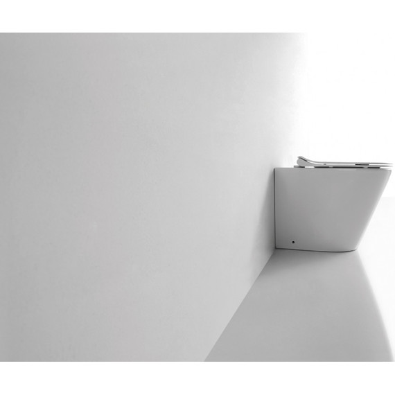 Унитаз приставной CeramaLux Rimless NS-3178 с крышкой микролифт - фото 3