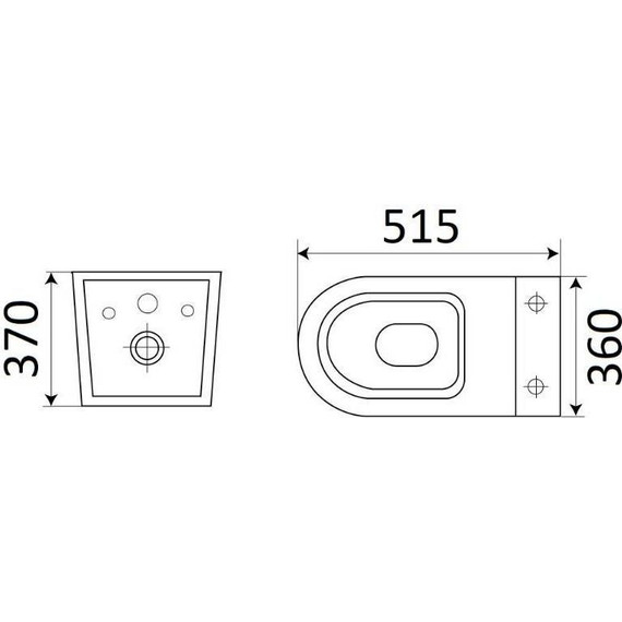 Унитаз подвесной CeramaLux Rimless NS-5178 с крышкой микролифт, Цвет производителя: белый - фото 7