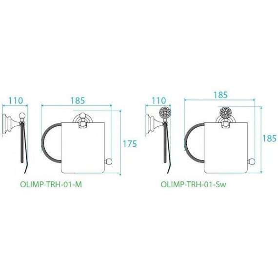 Держатель для туалетной бумаги Cezares Olimp OLIMP-TRH-01-Sw - фото 2