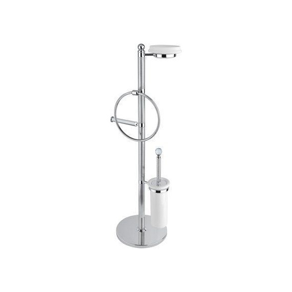 Стойка с держателем и ёршиком Cezares Olimp OLIMP-WBS-01-Sw - фото 