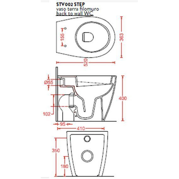 Унитаз приставной ArtCeram Step STV002 01 00 bi - фото 5