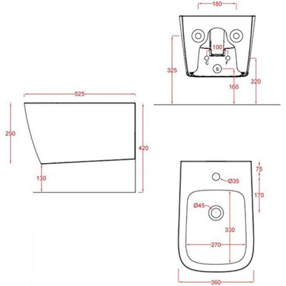 Биде подвесное ArtCeram A16 ASB001 05 00, белый матовый - фото 5