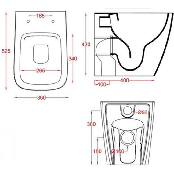 Унитаз приставной безободковый ArtCeram A16 ASV004 05 00, белый матовый - фото 4