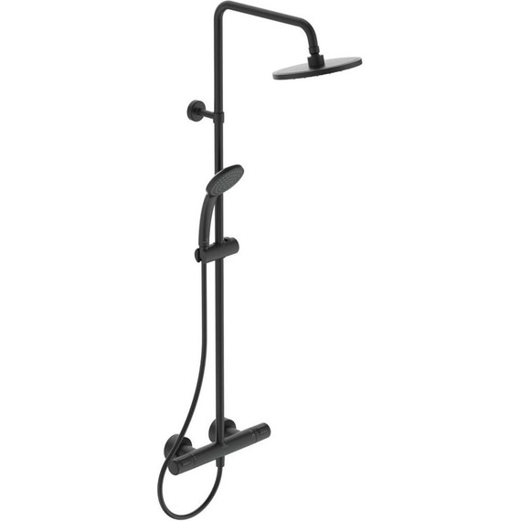 Душевая стойка с термостатом Ideal Standard Ceratherm T25 A7545XG, черный матовый - фото 
