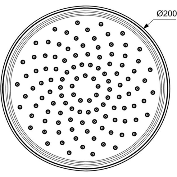 Верхний душ Ideal Standard Silk Black Idealrain BD140XG, черный матовый - фото 3