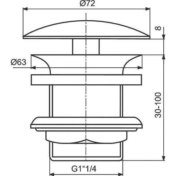 Донный клапан Ideal Standard Silk Black J3291XG, черный матовый - фото 2