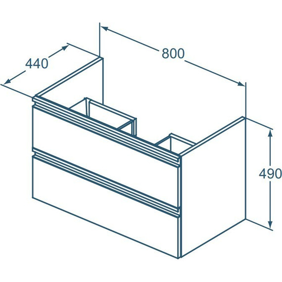 Тумба подвесная с раковиной Ideal Standard Silk Black Tesi 80 см T0051ZT, черный матовый - фото, картинка 5 Тумба подвесная с раковиной Ideal Standard Silk Black Tesi 80 см T0051ZT, черный матовый - фото 5