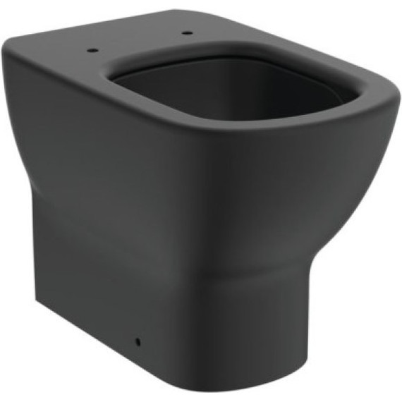 Унитаз приставной безободковый Ideal Standard Silk Black Tesi AquaBlade T0077V3, черный матовый - фото 2