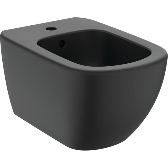 Биде подвесное Ideal Standard Silk Black Tesi T3552V3, черный матовый - фото, картинка 2 Биде подвесное Ideal Standard Silk Black Tesi T3552V3, черный матовый - фото 2