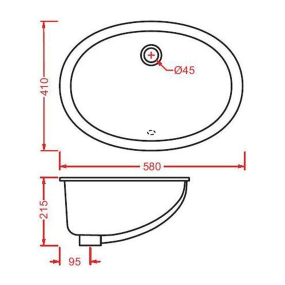 Раковина врезная под столешницу Artceram Washbasins Diana 57 см DIL001 01 00 - фото 3