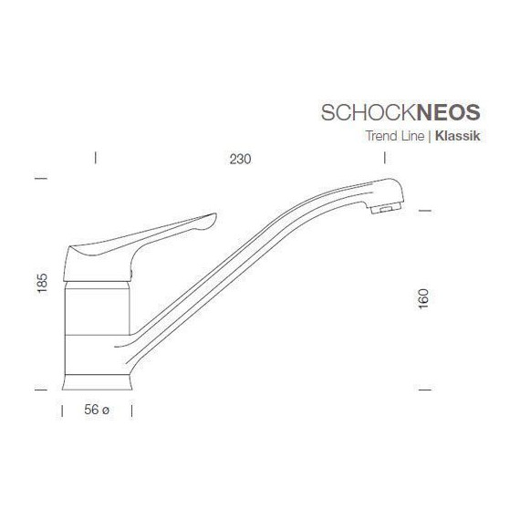 Смеситель для кухни Schock NEOS 710070, альпина - фото 2