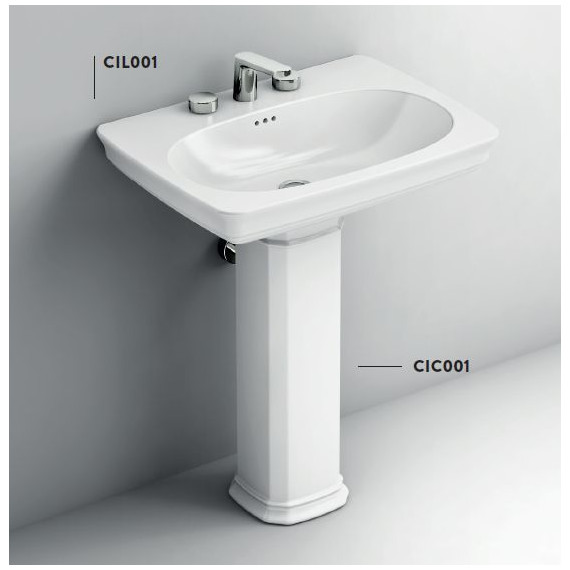 Пьедестал ArtCeram Civitas для раковины 68 см CIC001 01 00 bi*1 - фото 2