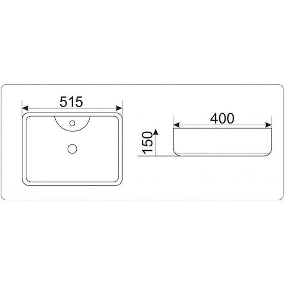 Раковина-чаша CeramaLux N 51 см 9445 - фото 8