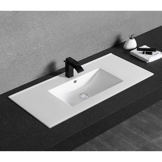 Раковина врезная на столешницу CeramaLux N 101 см YJ-803-100 - фото, картинка 5 Раковина врезная на столешницу CeramaLux N 101 см YJ-803-100 - фото 5