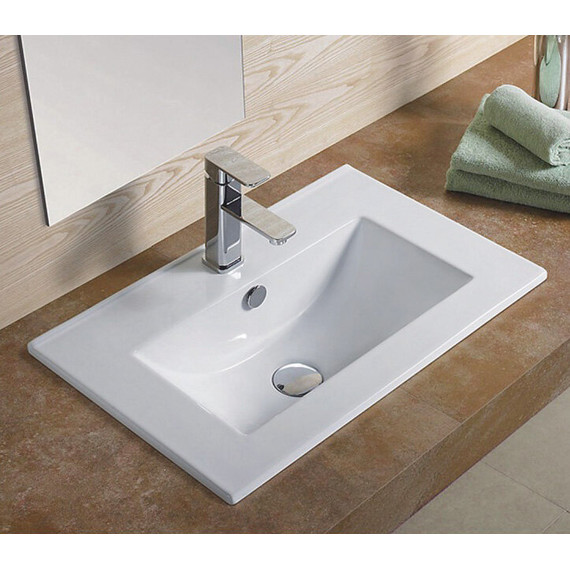 Раковина врезная на столешницу CeramaLux N 71 см YJ-803-70 - фото, картинка 2 Раковина врезная на столешницу CeramaLux N 71 см YJ-803-70 - фото 2