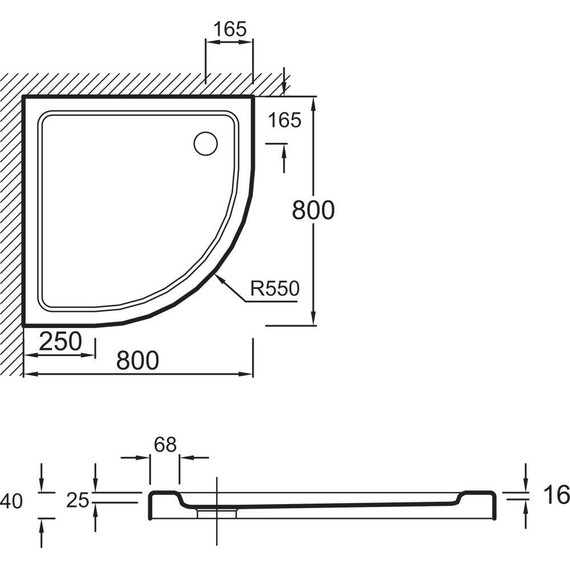Акриловый поддон Jacob Delafon Flight 80х80 см E62443-00 - фото 3