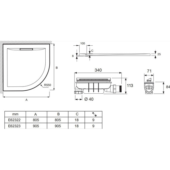 Акриловый поддон Jacob Delafon Flight Pure 90x90 см E62323-00 - фото, картинка 5 Акриловый поддон Jacob Delafon Flight Pure 90x90 см E62323-00 - фото 5