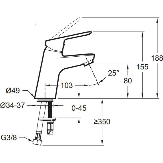 Набор смесителей 3 в 1 для ванны с коротким изливом Jacob Delafon Lucien E20850RU-CP - фото, картинка 6 Набор смесителей 3 в 1 для ванны с коротким изливом Jacob Delafon Lucien E20850RU-CP - фото 6