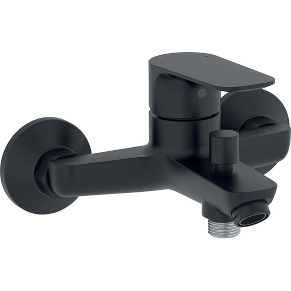 Набор смесителей 3 в 1 для ванны с коротким изливом Jacob Delafon Oscar E29845RU-BL, черный матовый - фото, картинка 2 Набор смесителей 3 в 1 для ванны с коротким изливом Jacob Delafon Oscar E29845RU-BL, черный матовый - фото 2