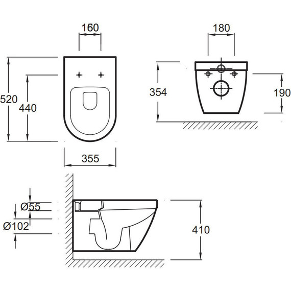Инсталляция с подвесным безободковым унитазом Jacob Delafon Rodin+ E21748RU-00 - фото 8