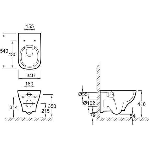 Инсталляция с подвесным безободковым унитазом Jacob Delafon Struktura E21750RU-00 - фото 9