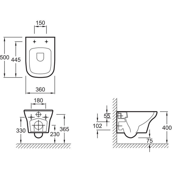 Инсталляция с подвесным безободковым унитазом Jacob Delafon Vox E21746RU-00 - фото 10