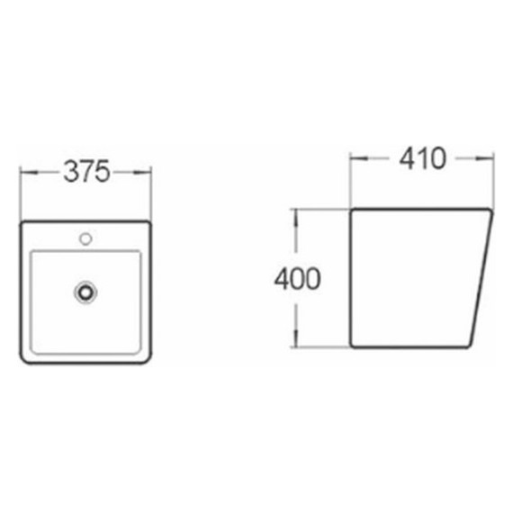 Раковина подвесная CeramaLux N 37 см 500V - фото, картинка 3 Раковина подвесная CeramaLux N 37 см 500V - фото 3