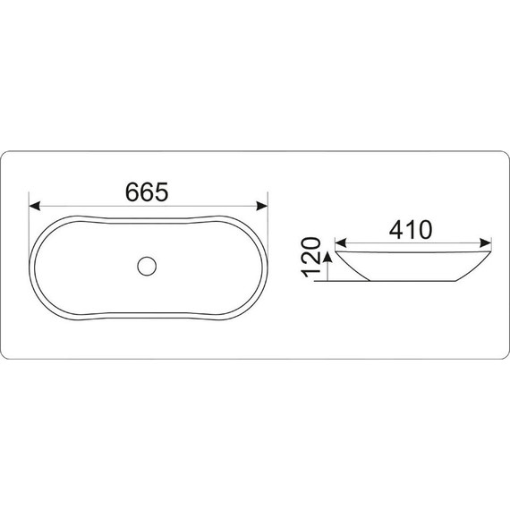 Раковина-чаша CeramaLux MNC 66 см 503 - фото 4