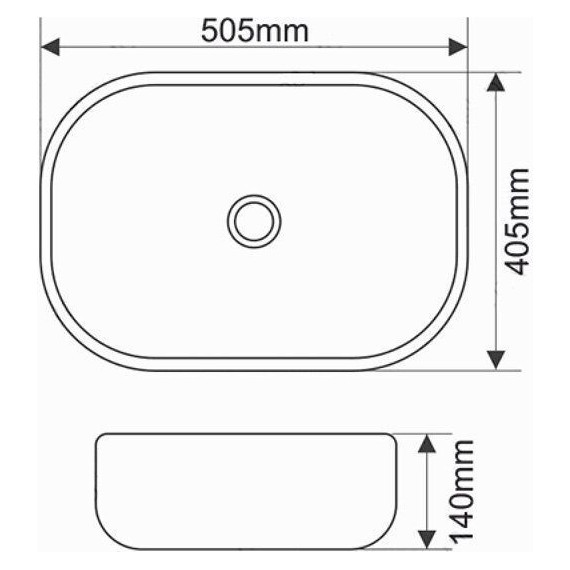Раковина-чаша CeramaLux N 50 см 78104MW, белый матовый - фото 2