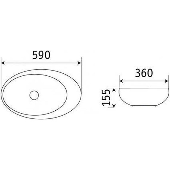 Раковина-чаша CeramaLux N 59 см 78255 - фото 5
