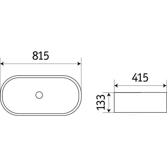 Раковина-чаша CeramaLux N 81 см 78327 - фото 5