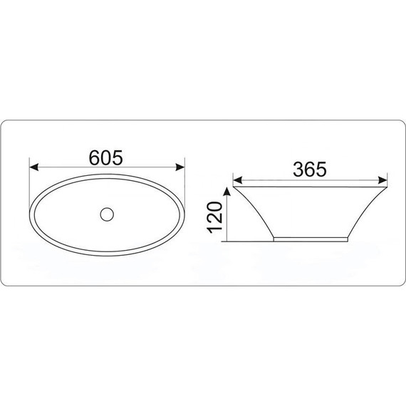 Раковина-чаша CeramaLux N 60 см 9397 - фото 3