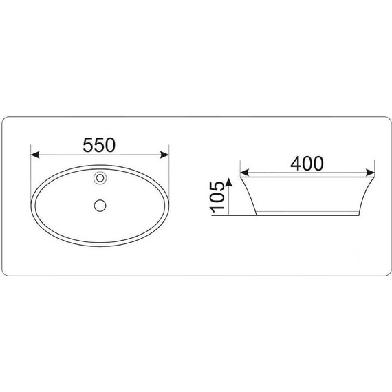 Раковина-чаша CeramaLux N 55 см 9436 - фото, картинка 2 Раковина-чаша CeramaLux N 55 см 9436 - фото 2