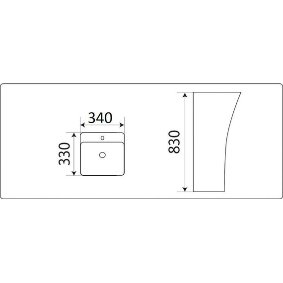 Раковина напольная CeramaLux N 34 см G-515 - фото, картинка 5 Раковина напольная CeramaLux N 34 см G-515 - фото 5